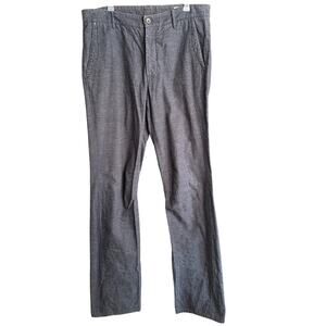 RAG & BONE Gray Flannel Straight Leg Trouser Pants Slim Straight Fit Size 34x34